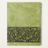 ヴィンテージウェディングビクトリアンフラワーフローラスクロール プランナー手帳 (裏面)