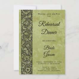 ヴィンテージウェディングビクトリアンフラワーフローラスクロール 招待状