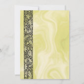 ヴィンテージウェディングビクトリアンフラワーフローラスクロール 招待状 (裏面)