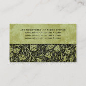 ヴィンテージウェディングビクトリアンブドウつる植物葉 エンクロージャーカード (裏面)