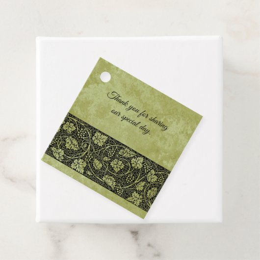 ヴィンテージウェディングビクトリアンブドウつる植物葉 フェイバータグ (インサイチュ)