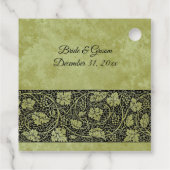 ヴィンテージウェディングビクトリアンブドウつる植物葉 フェイバータグ (裏面)