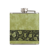 ヴィンテージウェディングビクトリアンブドウつる植物葉 フラスク (裏面)