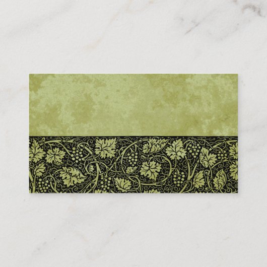 ヴィンテージウェディングビクトリアンブドウつる植物葉 プレイスカード (裏面)