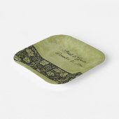 ヴィンテージウェディングビクトリアンブドウつる植物葉 ペーパープレート (傾斜あり)