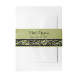 ヴィンテージウェディングビクトリアンブドウつる植物葉 招待状ベリーバンド