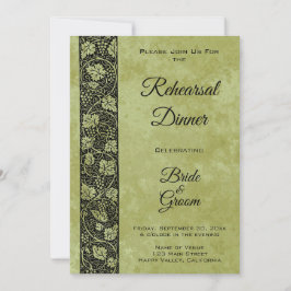 ヴィンテージウェディングビクトリアンブドウつる植物葉 招待状