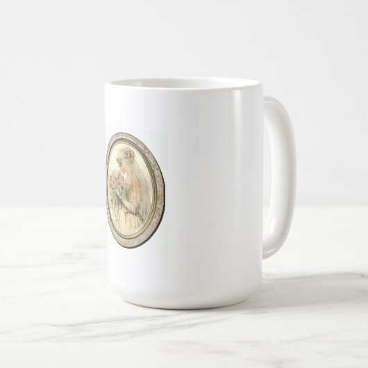 ヴィンテージウェディングビクトリアンブライドマグ コーヒーマグカップ (正面右)