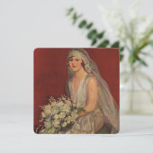 ヴィンテージウェディングビクトリアン、花嫁ブライダルポートレート (スタンド正面)