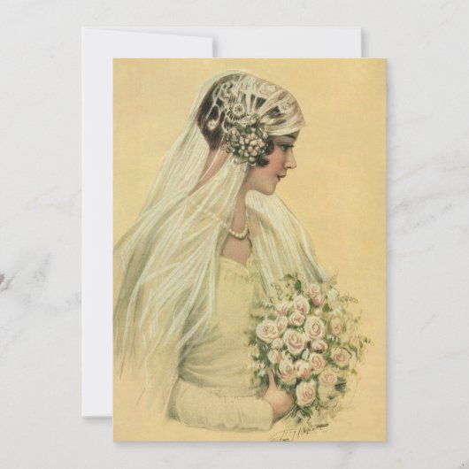 ヴィンテージウェディングビクトリアン、花嫁ブライダルポートレート (正面)