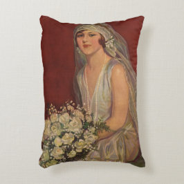 ヴィンテージウェディングビクトリアン、花嫁ブライダルポートレート アクセントクッション