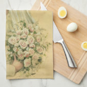 ヴィンテージウェディングビクトリアン、花嫁ブライダルポートレート キッチンタオル (四つ折り)