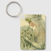 ヴィンテージウェディングビクトリアン、花嫁ブライダルポートレート キーホルダー (正面)