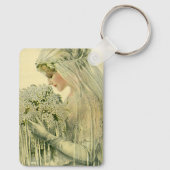 ヴィンテージウェディングビクトリアン、花嫁ブライダルポートレート キーホルダー (裏面)
