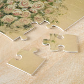 ヴィンテージウェディングビクトリアン、花嫁ブライダルポートレート ジグソーパズル (側面)