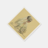 ヴィンテージウェディングビクトリアン、花嫁ブライダルポートレート スタンダードカクテルナプキン (角)