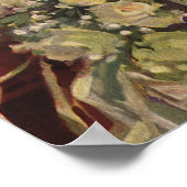 ヴィンテージウェディングビクトリアン、花嫁ブライダルポートレート ポスター (角)