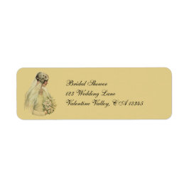 ヴィンテージウェディングビクトリアン、花嫁ブライダルポートレート ラベル