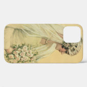 ヴィンテージウェディングビクトリアン、花嫁ブライダルポートレート Case-Mate iPhoneケース (裏面 (横))