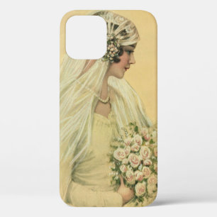 ヴィンテージウェディングビクトリアン、花嫁ブライダルポートレート iPhone 12ケース
