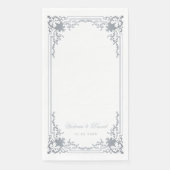 ヴィンテージウェディングフェイクシルバーグレイエレガントスクリプト (正面)