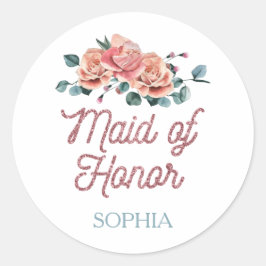ヴィンテージウェディングフラワーズメイド・オブ・オーナー（花嫁付き添い人）クラシックルーン ラウンドシール