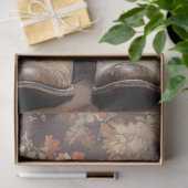 ヴィンテージウェディングフローラカウボーイブーツデコパージュ 薄葉紙 (ギフト)