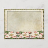 ヴィンテージウェディングブライダルシャワーアドバイスウェルウィッシュ インビテーションポストカード (裏面)