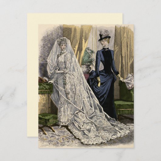 ヴィンテージウェディングブライダルポートレートビクトリアンブライド (正面/裏面)