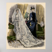 ヴィンテージウェディングブライダルポートレートビクトリアンブライド ポスター (正面)