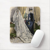 ヴィンテージウェディングブライダルポートレートビクトリアンブライド マウスパッド (マウス)