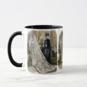 ヴィンテージウェディングブライダルポートレートビクトリアンブライド マグカップ (左)