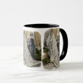 ヴィンテージウェディングブライダルポートレートビクトリアンブライド マグカップ (正面右)