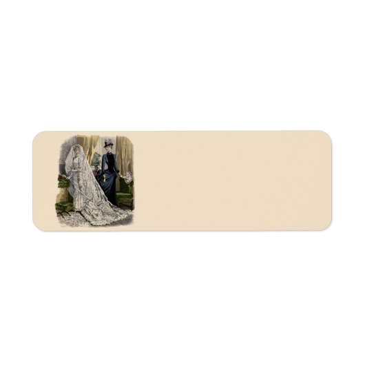 ヴィンテージウェディングブライダルポートレートビクトリアンブライド ラベル (正面)