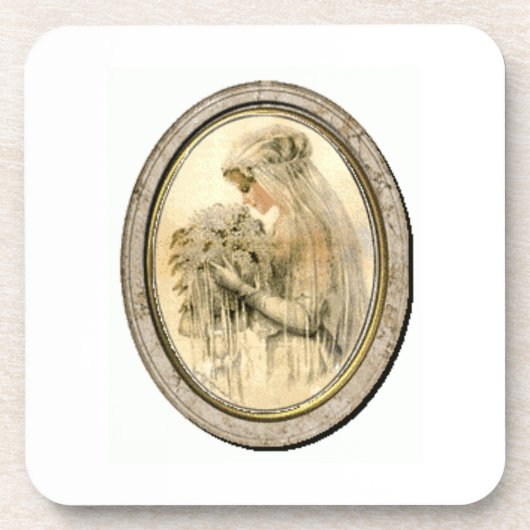 ヴィンテージウェディングブライドコースター コースター (正面)