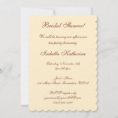 ヴィンテージウェディングブライド、ブライダルシャワーパーティー 招待状 (裏面)