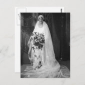 ヴィンテージウェディングブライド ポストカード (正面/裏面)