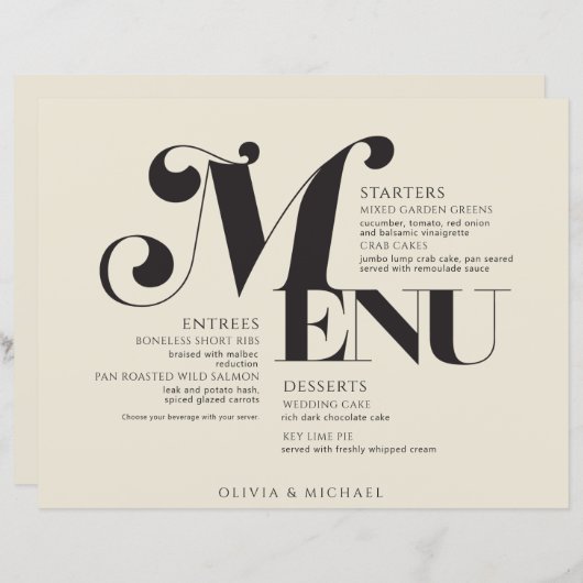 ヴィンテージウェディングブラッククリーム (正面/裏面)