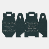 ヴィンテージウェディングブラックタンエレガントありがとう フェイバーボックス (見開き)