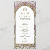 ヴィンテージウェディングプログラムアールヌーボーバイミュシャ プログラム (裏面)