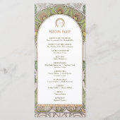 ヴィンテージウェディングプログラムアールヌーボーバイミュシャ プログラム (裏面)