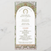 ヴィンテージウェディングプログラムアールヌーボーバイミュシャ プログラム (正面)