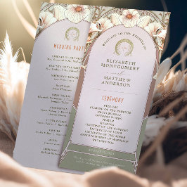 ヴィンテージウェディングプログラムアールヌーボーバイミュシャ プログラム