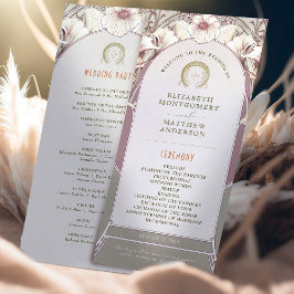 ヴィンテージウェディングプログラムアールヌーボーバイミュシャ プログラム