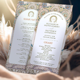 ヴィンテージウェディングプログラムアールヌーボーバイミュシャ プログラム