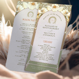 ヴィンテージウェディングプログラムアールヌーボーバイミュシャ プログラム