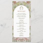 ヴィンテージウェディングプログラムアールヌーボーバイミュシャ プログラム (裏面)