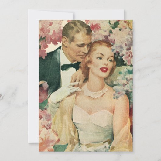 ヴィンテージウェディングポートレート、ブライダルシャワーパーティー 招待状 (正面)