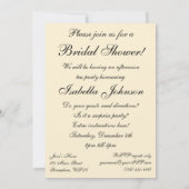 ヴィンテージウェディングポートレート、ブライダルシャワーパーティー 招待状 (裏面)