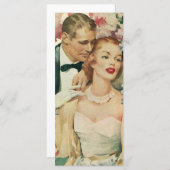 ヴィンテージウェディングポートレート、レトロ新郎新婦 (正面/裏面)